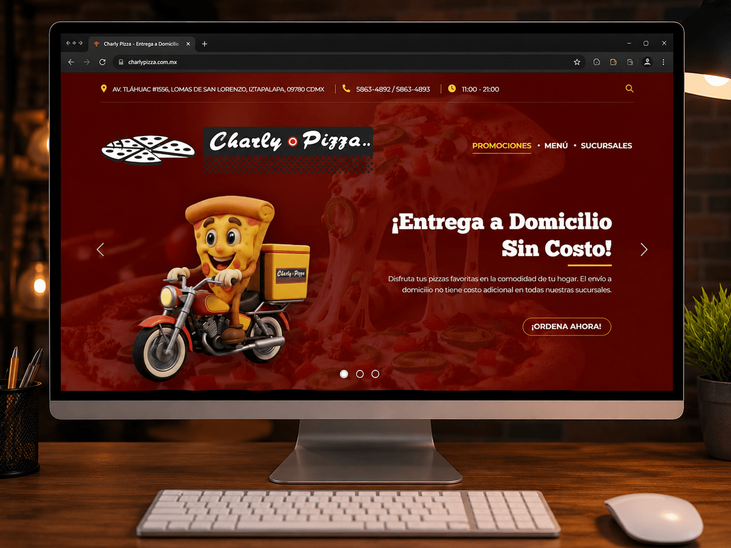 Charly Pizza — Sitio web